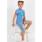 Karlar Ülkesi - Frozen Lisanslı İndigo Kız Çocuk Kapri Takım - 3 - 4 Yaş