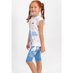 Karlar Ülkesi - Frozen Lisanslı Krem Kız Çocuk Tayt Kapri Takım - 2 - 3 Yaş - Krem Rengi