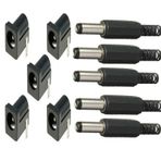 Karledd 5 Set Jak Fiş+Dc Şase Güc Kaynagi Soketi 2,5Mm Erkek Dişi