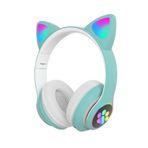 Karler Bass A Kalite Kedi Kulağı Detaylı Bluetooth Kablosuz Rengarenk Işıklı Rgb Çocuk Oyuncu Kulaklık