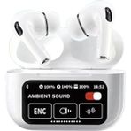 Karler Bass A9 Pro Aktif Gürültü Engelleyici Özellikli Dijital Ekranli Aipods Bluetooth Kulaklik - Beyaz 13