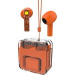 Karler Bass F08 Dijital Şarj Göstergeli Şeffaf Tasarımlı Tws Bluetooth Kulaklık - Kırmızı