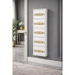 Karlı Home 5'li Beyaz Gold Desenli Metal Ayakkabilik