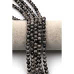 Karlı Obsidyen Doğal Taş Dizi 6 Mm Küre Kesim - Dz-1079