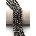 Karlı Obsidyen Doğal Taş Dizi 6 Mm Küre Kesim - Dz-1111