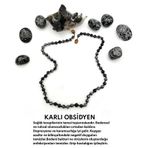 Karlı Obsidyen Kolye M187