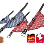 Karlie 02306 Medium/Large 52 cm Kırmızı Kumaş Bandanalı Deri Köpek Tasması
