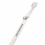 Karlie 30 cm-11 mm Beyaz Deri Taşli Kedi Tasması