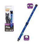 Karlie Flamingo Desenli 10 mm x 30 cm Mavi Kedi Boyun Tasması