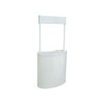 Karlobi Plastik Oval Tanıtım Standı 1 Adet Beyaz 190 x 76 cm Ölçüler ile Sunum Ürünü