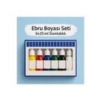 KarmaOfis Ebru Boyası Seti 6x25 ml Damlalıklı – 6 Renk