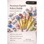 KarmaOfis Premium Figürlü Kurşun Kalem Başlığı 5’li Set – Renkli, Eğlenceli & Rastgele Figürlü