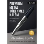 KarmaOfis Premium Siyah Metal Tükenmez Kalem – Ergonomik Tasarım, Akıcı Yazım, Şık ve Dayanıklı