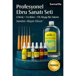 KarmaOfis Profesyonel Ebru Sanatı Seti 6 Renk + 1 Lt Kitre + 5’li Biz Takımı