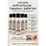 KarmaOfis Puzzle Yapıştırıcı 6×70 ml – Şeffaf ve Güçlü Yapıştırıcı | Puzzle Koruma & Uv Dayanıklı