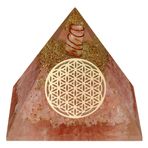 KARMAPLEDGE Gül Kuvars Orgon Piramit, Meditasyon Piramit Kristal, Pozitif Enerji İçin Koruma Kristalleri, Reiki; Kadınlar ve Erkekler için İyileştirici Hediyeler Karma Pledge
