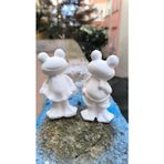 karmaşık hobi evi Boyanabilir 2'li Kurbağa ham obje - Hobi ürünü( 6 renk boya+1 fırça)
