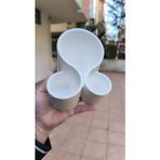 Karmaşık Hobi Evi Boyanabilir 3 Bölmeli Kalpli Organizer – Kalemlik Hobi Boyama Ham Obje