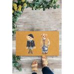 KARMAT Ayıcık Desenli Paspas, İç ve Dış Mekan, Dekoratif Kapı Önü Paspası bej-45 x 70