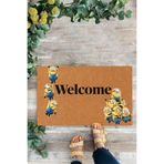 KARMAT Çeyiz Paspas, Welcome Yazılı, Iç Ve Dış Kapı Önü Paspası, Dijital Baskı sarı-45 x 70