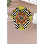 KARMAT Damla, Bilek Destekli Konforlu, İtalyan Deseni, Limon Temalı Mousepad, bilgisayar aksesuarı, fare Sarı-