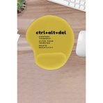 Karmat Damla, Control Your Self, Ctrl Alt Del, Baskılı Mousepad, Sarı Konforlu Bilek Destekli Mousapad