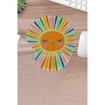 KARMAT Damla, Güneş Deseni, Bilek Destekli Mouse Pad, Basklı Konforlu Mouse Pad, Bilgisayar Aksesuarı Sarı-