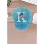 KARMAT Damla, K Harfi, Mavi, Harfe Özel, Kişiye Özel Mousepad, Bilgisayar Faresi Pedi, Laptop Aksesuarı Mavi-