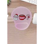 Karmat Damla, Yeni Yıl Teması, Yılbaşı Kardan Adam Desenli Mousepad, Kaymaz Tabanlı Mouse Pad, Bilek Destek