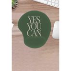 KARMAT Damla, Yes You Can, Yeşil Mousepad, Bilek Destekli Konforlu Bilgisayar Aksesuarı, Mouse Pad Haki-