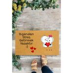 KARMAT Dışarıdan Stres Getirmek Yasaktır, Dekoratif Çok Amaçlı İç ve Dış Kapı Önü Paspası renkli-45 x 70