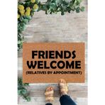 Karmat Friends Welcome, Yazılı Kapı Önü Paspası, İç Ve Dış Kapı Önü Paspası, Dijital Baskı Paspas