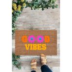 KARMAT Good Vibes, Renkli Çiçek, İç ve Dış Kapı Önü Paspası, Dekoratif Paspas renkli-45 x 70