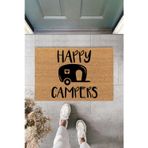 Karmat Happy Campers, Kamp Arabası, İç Ve Dış Kapı Önü Paspası, Dijital Baskı Modern Paspas