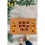 KARMAT Happy Halloween İç ve Dış Çok Amaçlı Dekoratif Kapı Önü Paspası turuncu-45 x 70