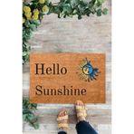 KARMAT Hello Sunshine Ay ve Güneş Dekoratif Çok Amaçlı Kapı Önü Paspası, İç ve Dış Mekana Uygun Paspas mavi-45 x 70