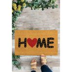 KARMAT Home Kırmızı Kalp İç ve Dış Mekana Uygun Kapı Önü Paspası kırmızı-45 x 70