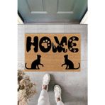 Karmat Kedi, Kedi Patisi, Welcome Home, İç Ve Dış Kapı Önü Paspası, Dijital Baskı Modern Paspas
