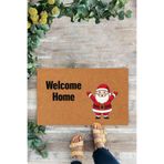 KARMAT Noel Baba, Yılbaşı Teması, Welcome Home İç ve Dış Kapı Önü Paspası, Dijital Baskı Paspas kırmızı-45 x 70