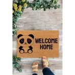 KARMAT Panda, Desenli, İç ve Dış kapı önü paspası, modern dijital baskı paspas Bej-45 x 70