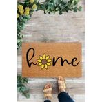KARMAT Sarı Papatya Home, İç ve Dış Kapı Önü Paspas, Dekoratif Paspas sarı-45 x 70