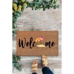 KARMAT Şemsiye, Welcome, Renkli İç ve Dış Kapı Önü Paspası, Dekoratif Paspas renkli-45 x 70