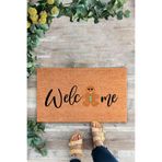 KARMAT Welcome, Kurabiye Adam, İç ve Dış Kapı Önü Paspası, Dekoratif Paspas renkli-45 x 70