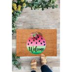 KARMAT Yeşil ve Kırmızı, Welcome, İç ve Dış Kapı Önü Paspası, Dijital Baskı Paspas kırmızı yeşil-45 x 70