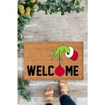 Karmat Yılbaşı Süsü, Welcome, İç Ve Dış Kapı Önü Paspası, Dekoratif Dijital Baskı Paspas