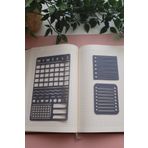 Karmelom Studio Bullet Journal 3'lü Planlayıcı Ve Küçük Kare Notluk Şablon Cetvel Set - Gri