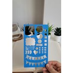Karmelom Studio Bullet Journal Flama Ve Ikon Şablon Cetvel – Sayfa Düzeni Için Etiketleme Yardımcısı