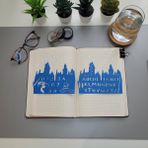 Karmelom Studio Harry Potter 2'li Büyük Harf ve Rakam Şablon Cetvel Set - Mavi