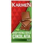 Karmen 80 gr Antep Fıstıklı Tablet Çikolata
