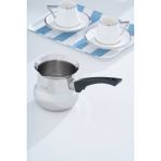 Karmen Çelik Cezve - 700 ml - Gümüş - Siyah